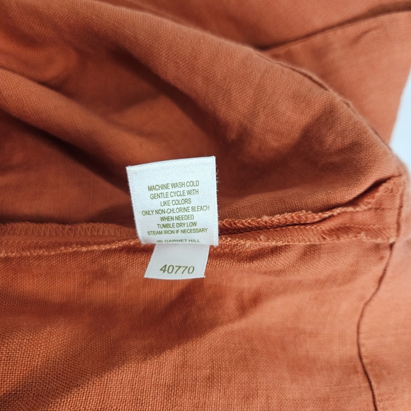 Garnet Hill Linen Sleeveless Dress Size 10 Pockets - Picture 7 of 7